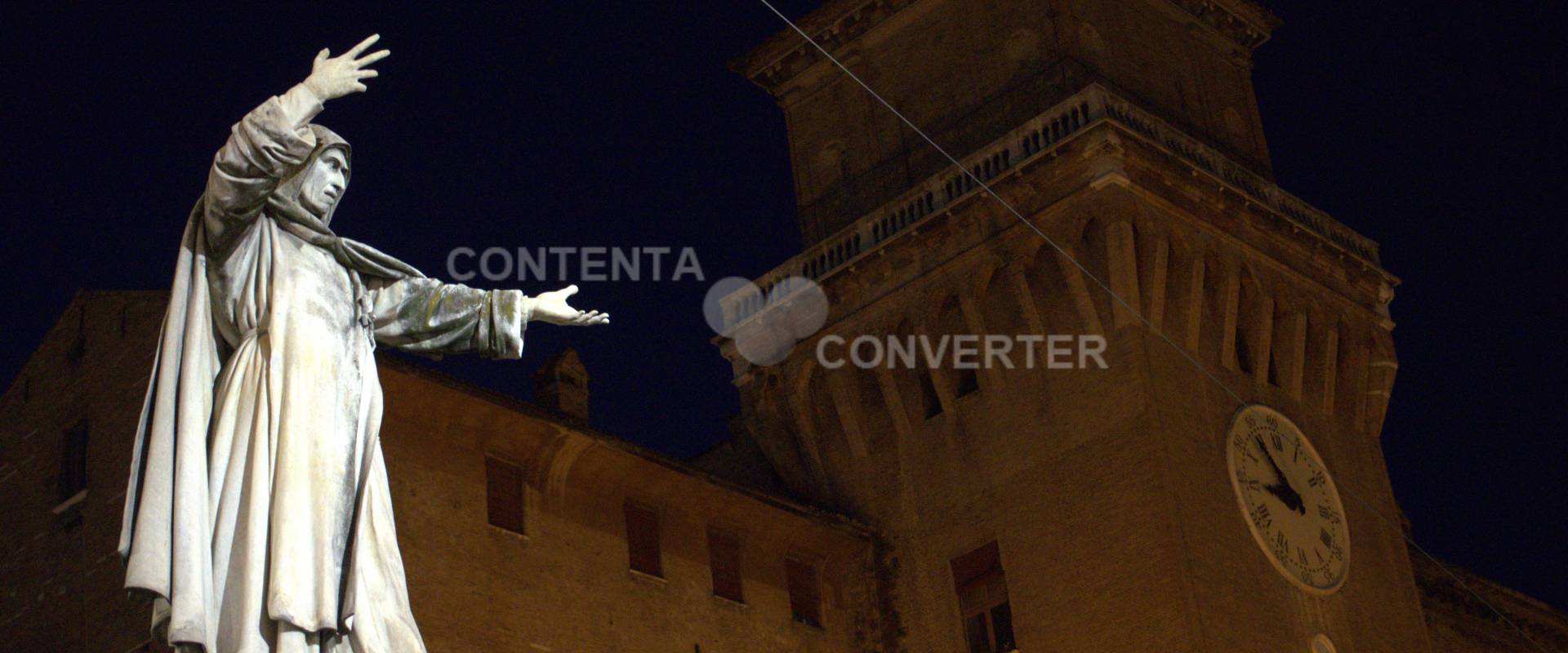 Il castello Estense presentato da Savonarola foto di Leonardo Roncarati